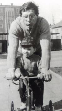 With his son Viktor, Aš 1967