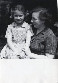 With her daughter Milada Kateřina (Prague 1955)