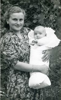 Antonín and his mother in 1944