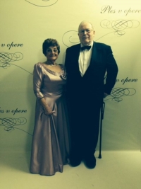 Pavel Traubner s manželkou na Plese v opere