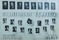Abiturients tablo of the Jeseník gymnasium from 1950