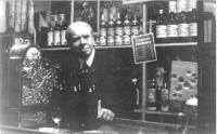 Grandfather Jan Počta in his wine bar