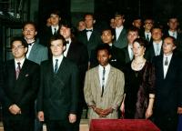 Graduation ceremony. Igor Dužda in the second row, the third from the left.