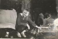 Mena from Libina at a secret rock festival in Oskaval in 1986