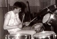 Pavel Štěpán with drums