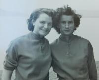 On the right Vera Chromcova with her friend