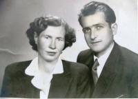 Alfonz Petreje - photo with his wife Zuzana (1951)