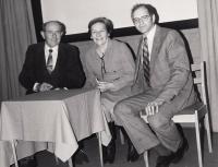 Jan Kůrka s Emilem a Danou Zátopkovými, rok 1984