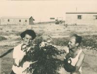 Mikuláš with Dáša, his wife, kibbutz Lehavot Chaviva, 1950