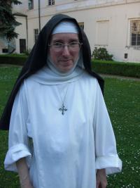 Sister Dominika in the garden of Archbishop Palace 2013