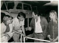 Vladimír Trlida a Stanislav Devátý na akci Společnosti přátel USA k výročí dne nezávislosti 4. července 1988 na lodi Napajedla. 