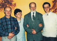 siblings Jaxa-Rozenovi, from left: Marcin, Agnieszka, Krzystof, Wladyslaw, cca 2000