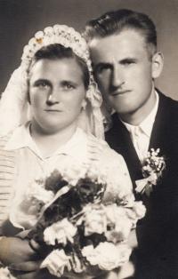 Parent's wedding, 1953