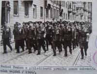 Marching soldiers in Prague