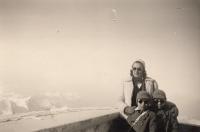 Zugspitze, 1941, Petr in front, family friend