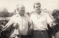 Jaroslav Mojžíš s přítelem Vladislavem Novákem, rok 1961