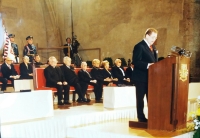 Eva Borková during state awards ceremony in 1999