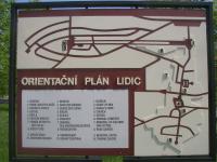Plánek pamětního areálu Lidice