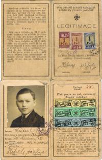 František Wretzl´s scout ID, 1937