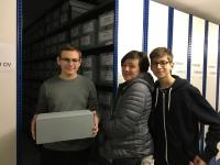 Students in the archive