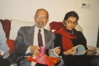 With his daughter Zuzana, Prague circa 2005