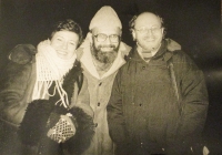 With his wife Jana and also Vráťa Färber, early 1990s 