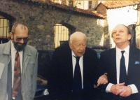 The witness with E. Gombrich and A. Vesely, Prague, around 2000 