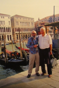 The witness (on the left) with Jiří Michálek in Venice, circa 1995 
