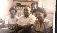 Father Kamil Kohn in his office, Tel Aviv, 1950ies