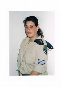 Dcera Pavla Friedmanna Galia a izraelské armádě. 1992.