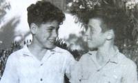 With a friend, 1953
