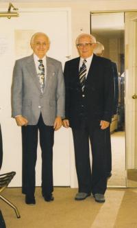 With brother Gerhard (right)