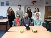 Milan Kašuba with pupils from the project Stories of Our Neighbours