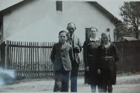 Vladimir Bernát with his parents and his sister Věra in Mohelnice  