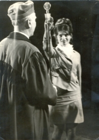 Miluše at her graduation in 1970