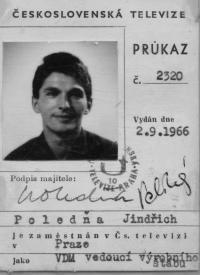 Identity card of Czechoslovak TV