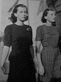 Marta Lickova with her sister in 1940's
