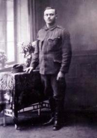Otec pamětnice v uniformě vojáka Rakousko-Uherské monarchie během 1. sv. války