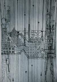 diploma work - bobbin lace inspired by Ostrava