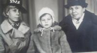 Viktorie Vorobets together with her mother and grandmother