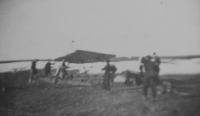 Na plachtařském výcviku v Šumperku v roce 1942