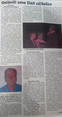 Deň učiteľov, Petržalské noviny, (2006)