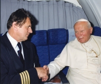 M. Kvapil and pope John Paul II.