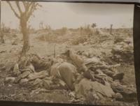 telá padlých po boji na východnom fronte, fotka pamätníkovho otca Františka z prvej svetovej vojny