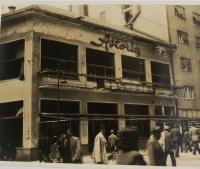 cafe Astória after the bombing, pictured by the witness