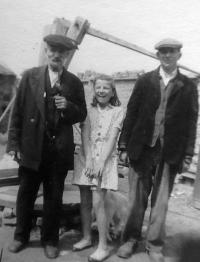 Věra and her grandfather Antonín and her father