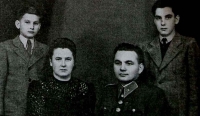 Young Ľubomír Hatala (first left), with his mother, father and brother Milan (40´s)