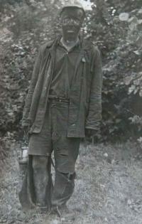 Anton Mudrončík - photo from criminal military service (1952)