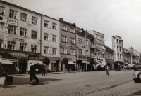 New houses lining the north side of the square in Zlín, 1938