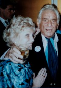 1990 - Inka s Leonardem Bernsteinem při jeho návštěvě Prahy